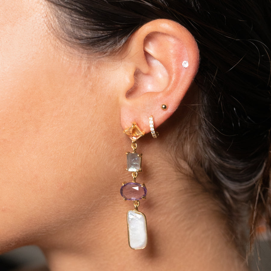 Gemstone Drop Earrings