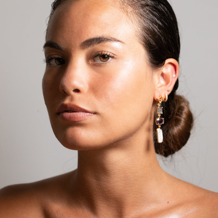 Gemstone Drop Earrings