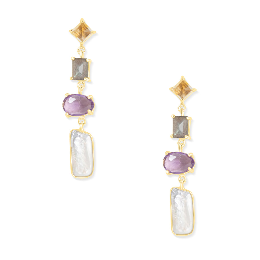 Gemstone Drop Earrings