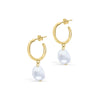 DELOS FRESHWATER PEARL DROP HOOPS - Scada Australia