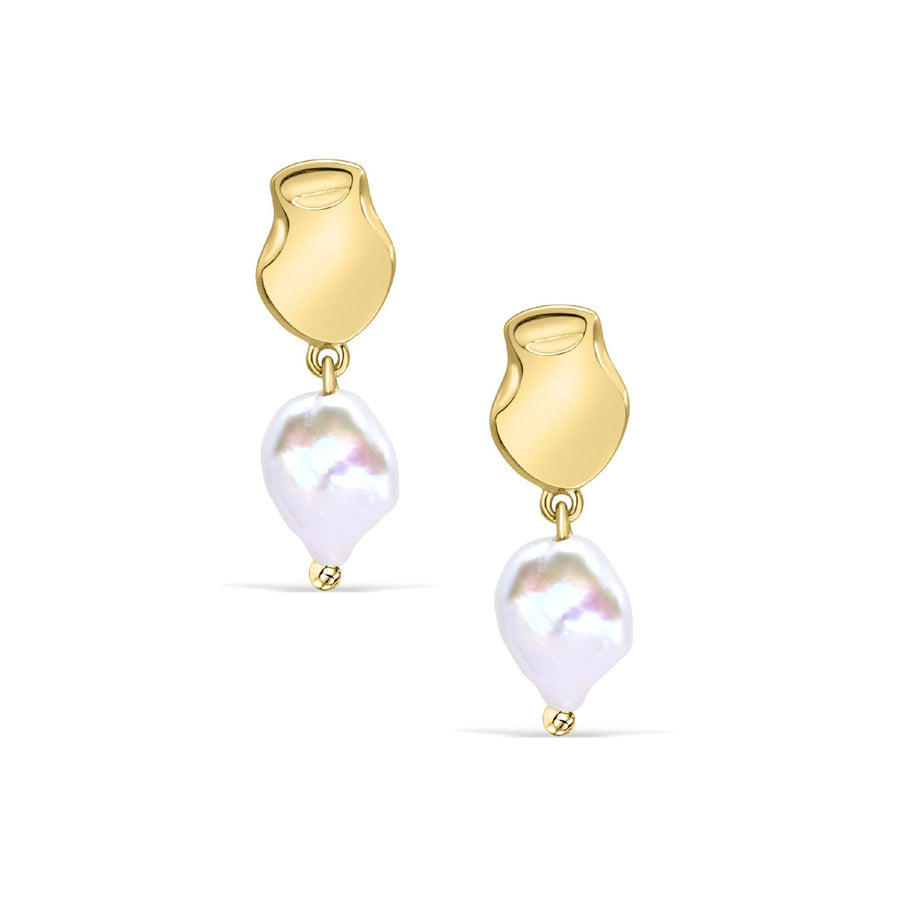 SYROS FRESHWATER PEARL DROP STUDS - Scada Australia