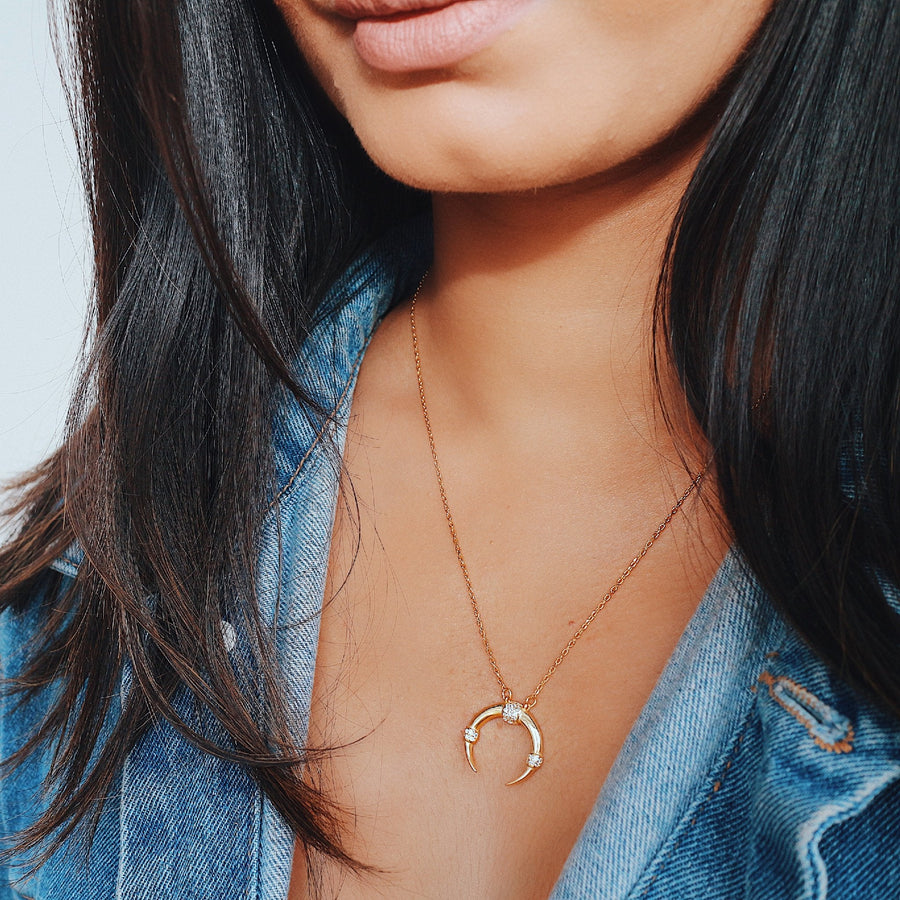 AMORGOS HORN PENDANT NECKLACE - Scada Australia